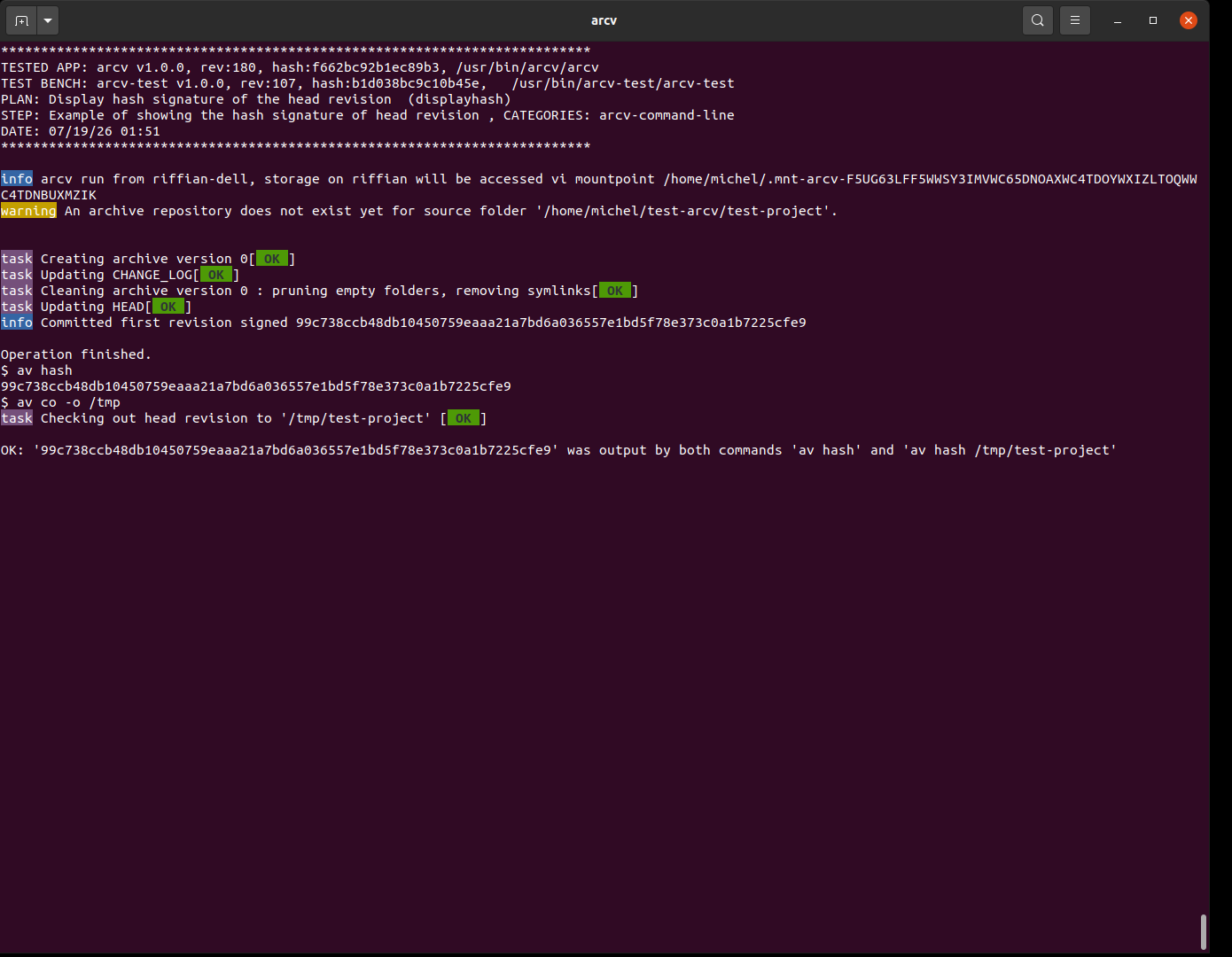 arcv sshot displayhash 1