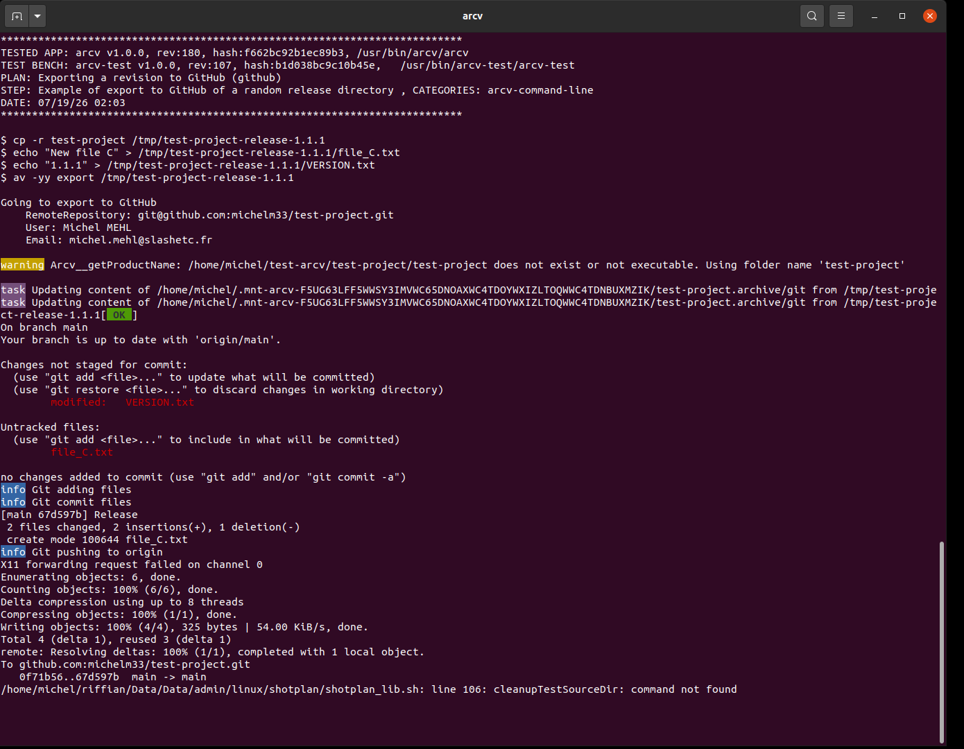 arcv sshot github 2